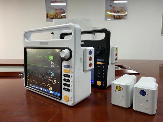 Machine de surveillance cardiaque multilingue avec ECG NIBP SPO2 2Temp PR HR