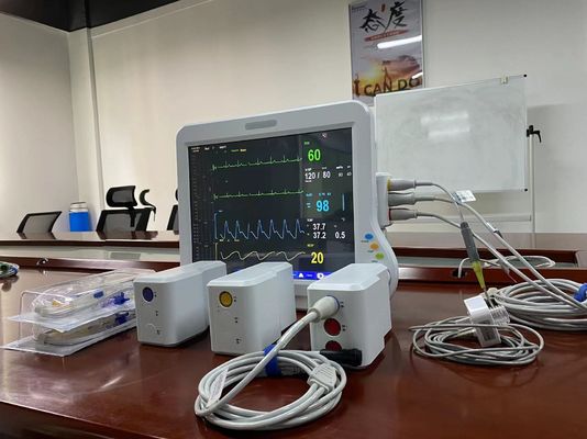 Surveillance cardiaque Dispositifs de surveillance médicale modulaires avec ECG SPO2 2Temp