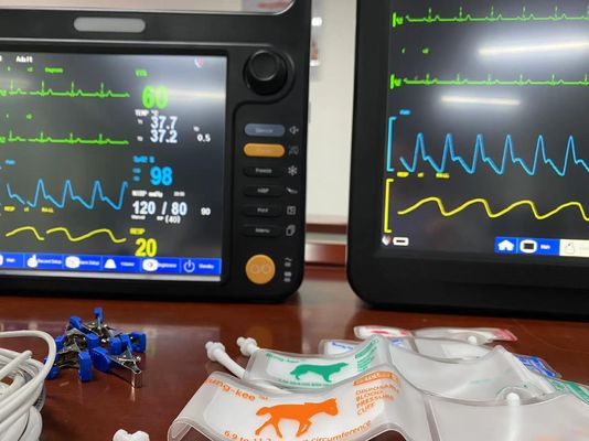 12.1" Appareil portable de signaux vitaux multilingue pour animaux vétérinaires