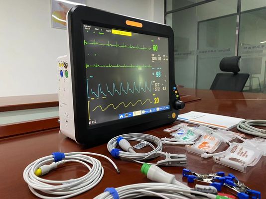 Moniteur de signes vitaux vétérinaires de 15 pouces Multiparamètre pour le diagnostic des animaux