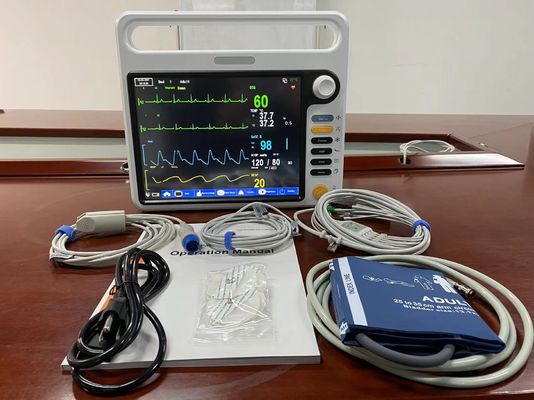 Moniteur portable de patient NIBP SPO2, moniteur cardiaque ECG pour la salle de soins intensifs de l' hôpital
