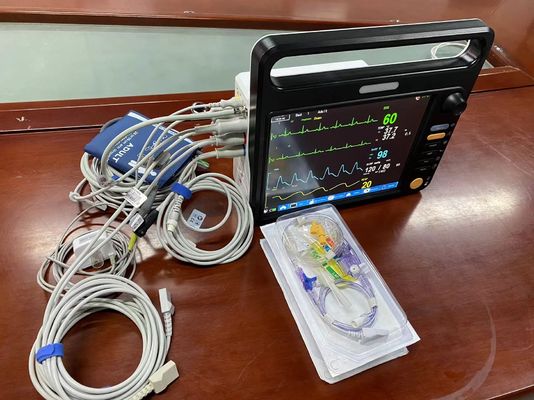 12.1 pouces de moniteur cardiaque multiparamètre avec capteur EtCO2