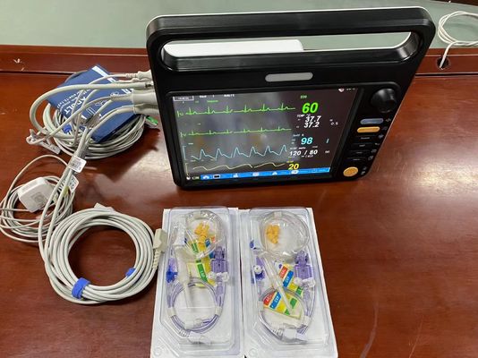 EtCO2 Moniteur de patient cardiaque médical, équipement de surveillance vitale multi-plomb