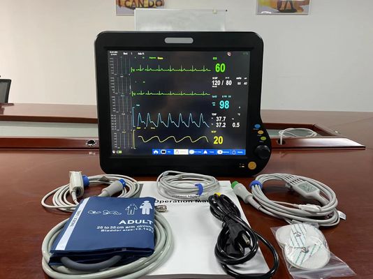 Moniteur cardiaque modulaire de soins intensifs multilingue avec ECG NIBP SPO2 standard
