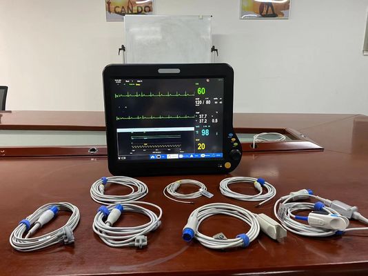 Moniteur cardiaque néonatale de 15 pouces, moniteur portable multipar avec Etco2