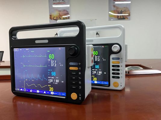 Machine de surveillance cardiaque multilingue avec ECG NIBP SPO2 2Temp PR HR