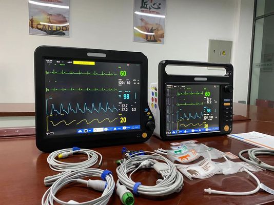 Moniteur de fréquence cardiaque multiparamétrique d' utilisation vétérinaire multilingue avec ECG SPO2 2 Temps