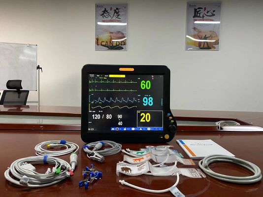 Moniteur multilingue vétérinaire multiparamètre 15 pouces avec EtCO2 CMS touch