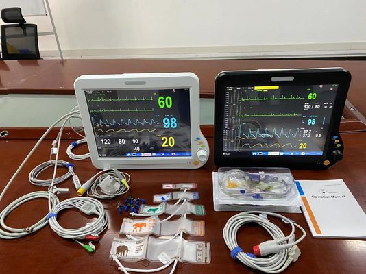 Moniteur multilingue vétérinaire multiparamètre 15 pouces avec EtCO2 CMS touch
