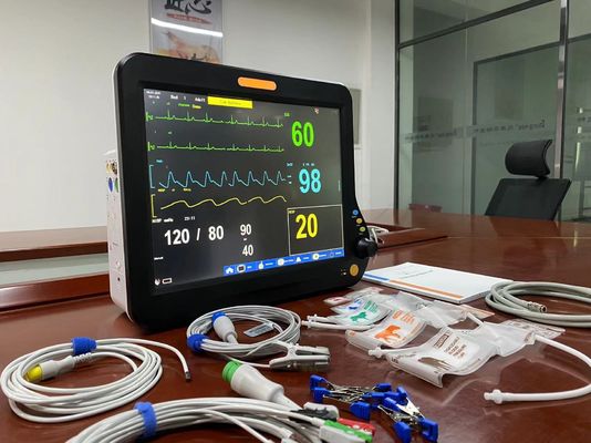 Moniteur vétérinaire multifonctionnel des signes vitaux, moniteur multiparamètres 15 pouces