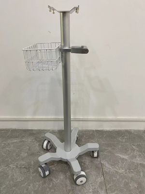 Chariot en aluminium à moniteur patient de Matieral d'aviation vétérinaire avec les roues silencieuses de 3 pouces