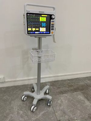 Nouveau-né aviation médicale Matieral en aluminium de chariot à moniteur de 3 roues silencieuses de pouce