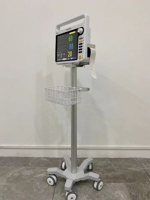 Chariot médical portatif en aluminium à moniteur de Matieral d'aviation avec les roues silencieuses de 3 pouces