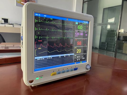 Moniteur électronique médical de signes vitaux d'affichage à cristaux liquides de TFT avec la mesure d'ECG SPO2 NIBP et de Temp