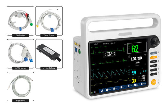 12Moniteurs cardiaques multiparamètres de 1 pouce avec fonction compatible HL7, acceptés OEM/SKD